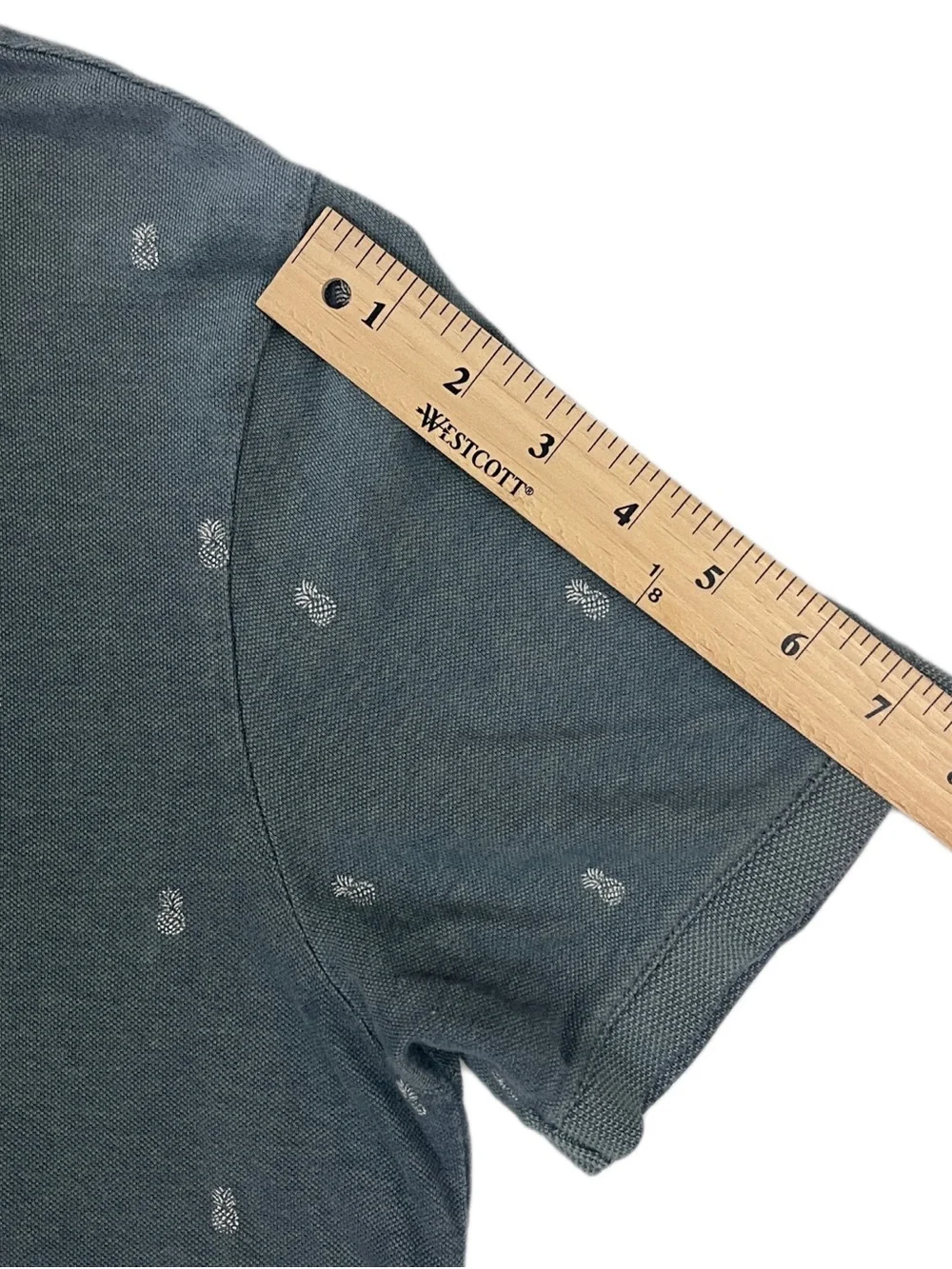 Banana Republic Men's L Organic Cotton Pique Polo Pineapple Motif